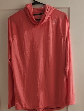 Pink Coral Long-Sleeve Women's Swim Hoodie.